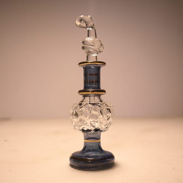 Unique Hand-blown Glass Perfume Bottle-Cobalt